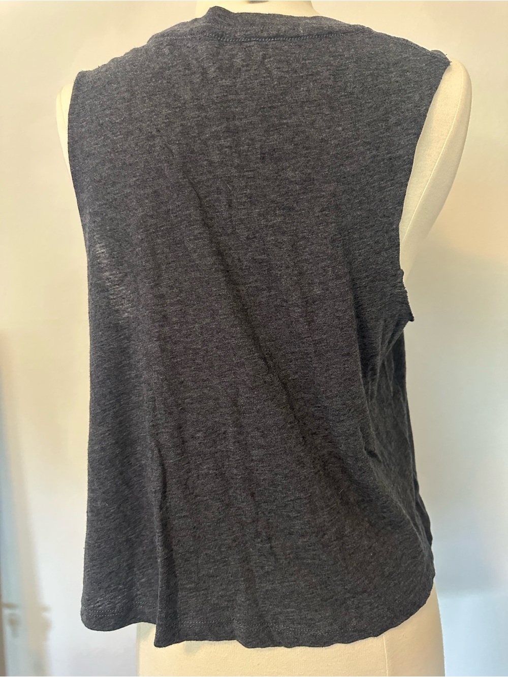 Spiritual Gangster Charcoal Crop Tank with Pink Slogan - Picture 2 of 4